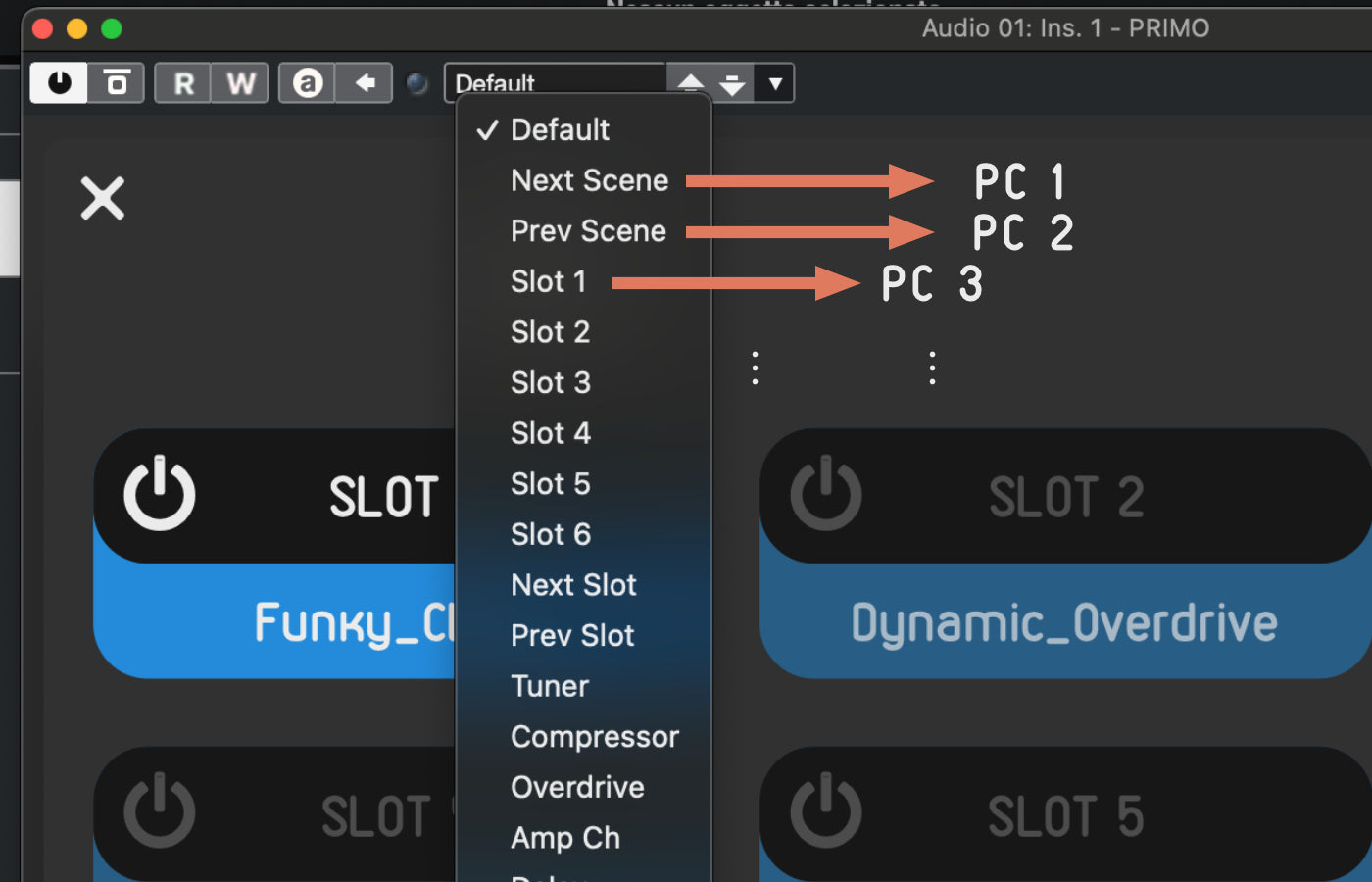 MIDI/OSC Setup – APFX